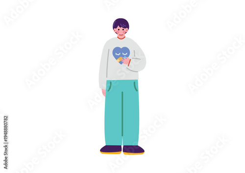 精神疾患を抱える男性のイラスト