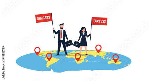 Comparative illustration showing a woman with a bright light bulb idea versus a woman confused with question marks over her head in blue suits.