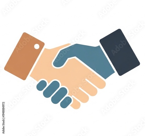 Handshake partnership flat vector icon business agreement symbol