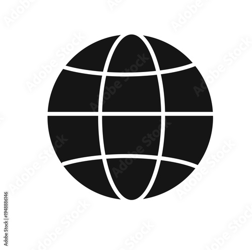 Global Data Exchange Vector Line Icon, Internet Network Communication Globe SymboDATA EXCHANGE.ai