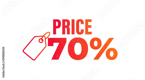Price 70% Off Sale Tag
