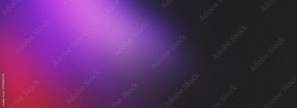 Fototapeta premium Vibrant purple and red light leak on black background with grainy film texture creating dynamic energy for modern poster design and digital artwork