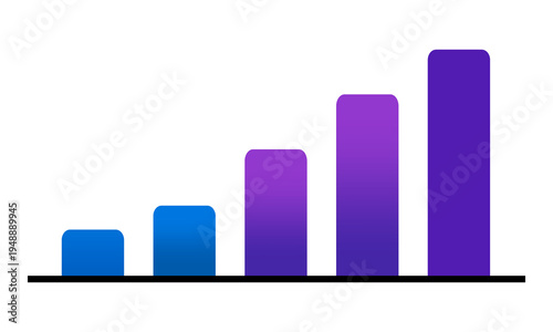 Free Download Bar chart growth illustration, financial analytics graph, business performance visualization, upward trend data design - GFXLoad