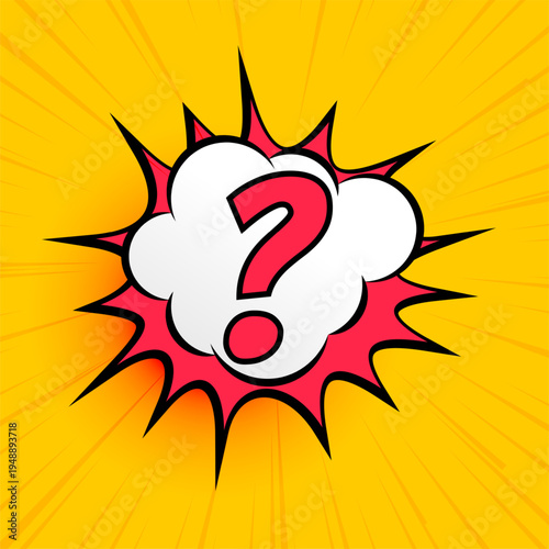 modern question mark concept background in comic style