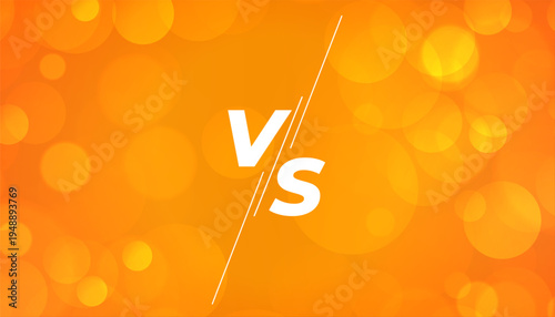 duel rival challenge versus vs banner with bokeh effect