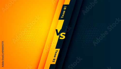 duel team combat versus vs screen banner design