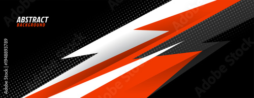sporty style black and red racing sticker wide wallpaper design