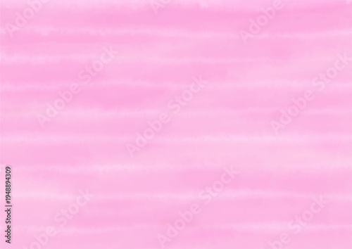 水彩風　横向きピンクの背景　透明感のある柔らかなピンク色　ベクターグラフィック素材