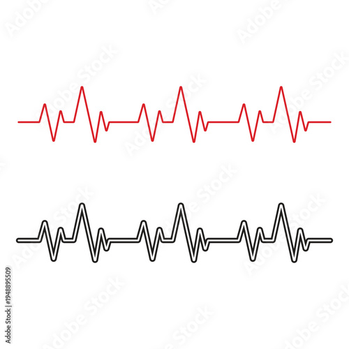 Heart beat pulse line hospital vector
