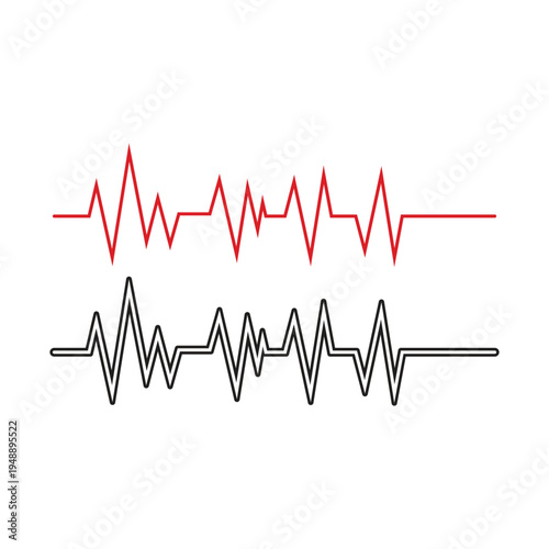 Heart beat pulse line hospital vector