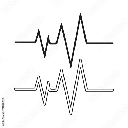 Heart beat pulse line hospital vector