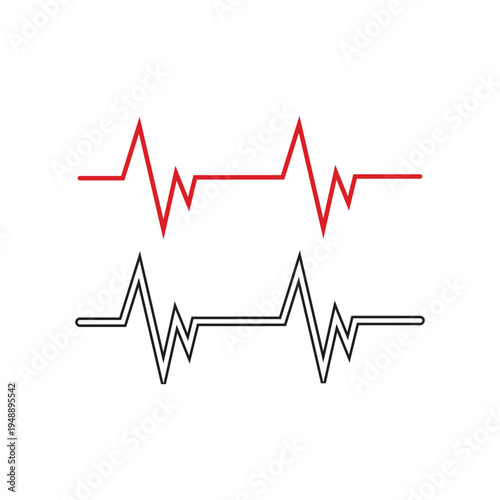 Heart beat pulse line hospital vector