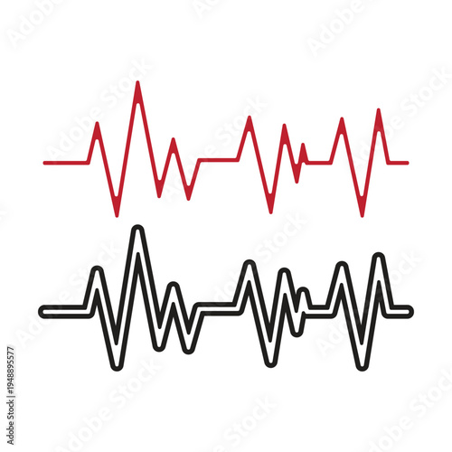 Heart beat pulse line hospital vector