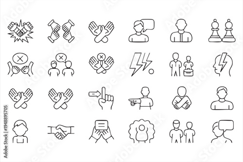 Business Finance And Investment Line Icons With Cash Flow Budget Profit And Banking
