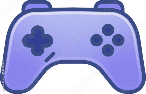 Cute Pastel Purple Game Controller Icon Illustration