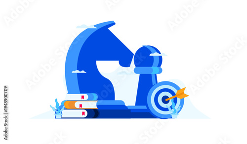 Chess Knight and Books with Target for Strategic Learning and Goal Achievement