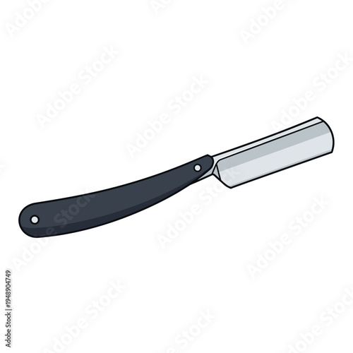 Black Handle Straight Razor Profile Icon