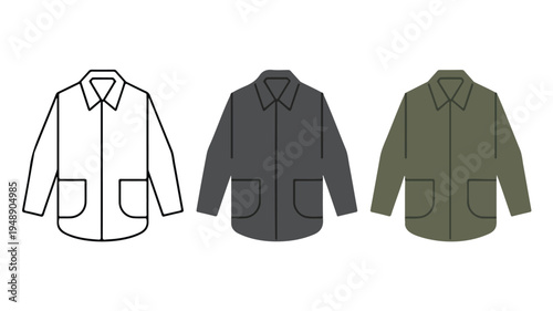 vector illustration of a modern coat