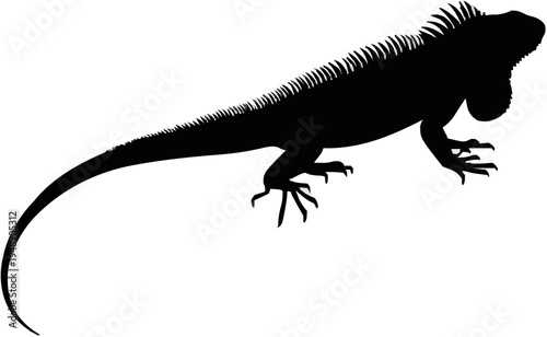 Iguana Silhouette – Flat Vector Plotter Cut File