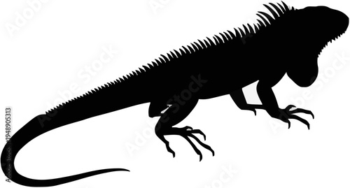 Iguana Silhouette – Flat Vector Plotter Cut File