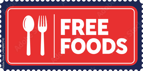 Free foods coupon voucher template with spoon and fork icon modern restaurant promotional ticket banner vector design