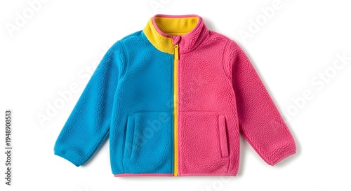 Colorful Kids Half Zip Hoodie Jacket.