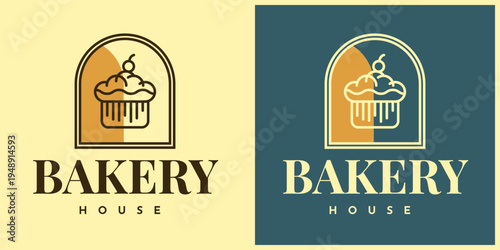 Bakery logo template design 