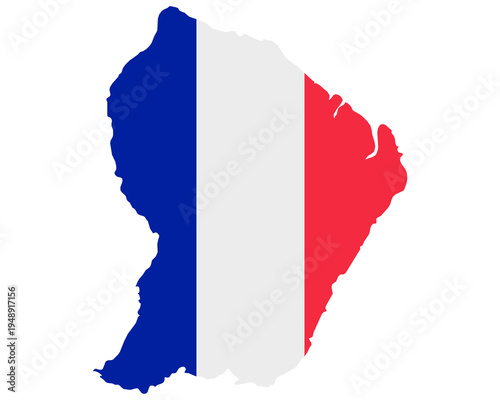 Franzoesisch_Guyana_Land_Fahne_Sil.eps