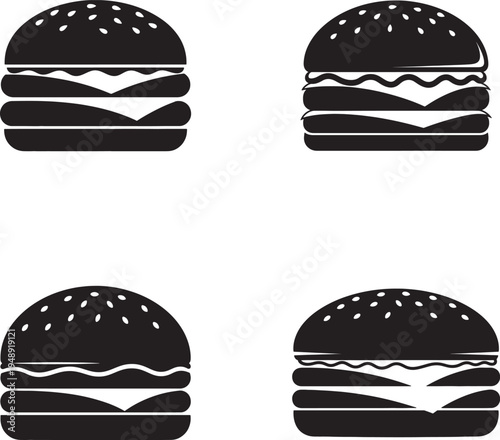 Four black hamburger icons in a square formation