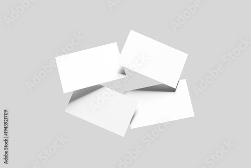 Floating Business Card Mockup with Soft Shadows