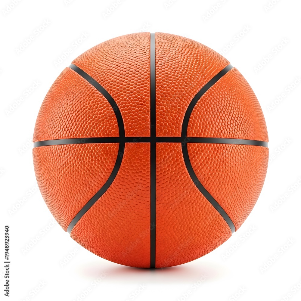 Fototapeta premium Standard orange basketball isolated on white