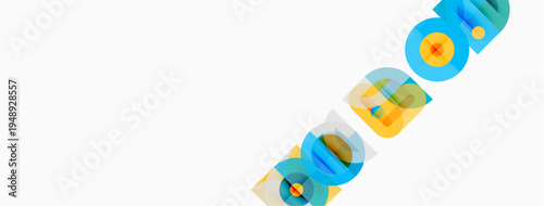 Colorful cubes overlap, creating abstract geometric composition. Bright hues dominate white background. Minimalist design, modern aesthetic.