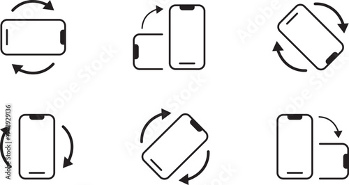 Rotate mobile icon design vector 