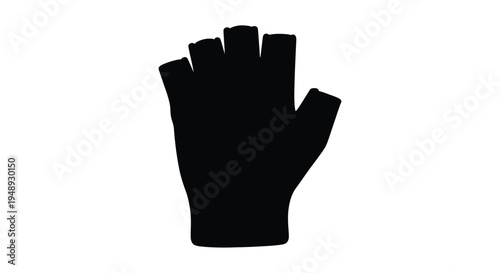Black glove isolated on white a striking handwear silhouette
