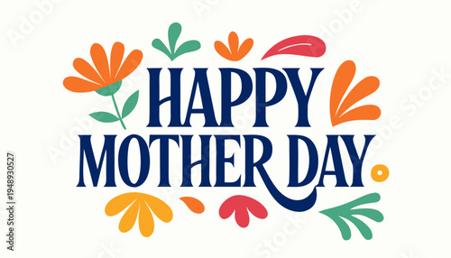 vector illustration of a happy mother day
