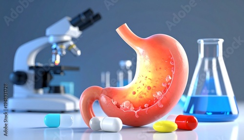 Wallpaper Mural Inflamed Stomach in Lab Torontodigital.ca