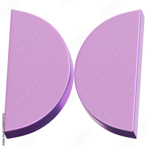 Принти на полотні 3D Holographic Opposing Half Circle Balance