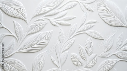 Leaf embossed paper texture, natural design for business cards, book covers, or craft projects, subtle raised details.
