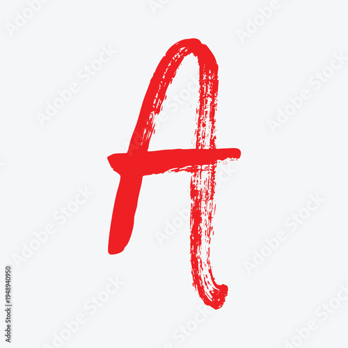 Hand Drawn Brush Letter A Logo Design