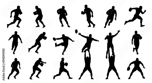 vector silhouettes of basketball