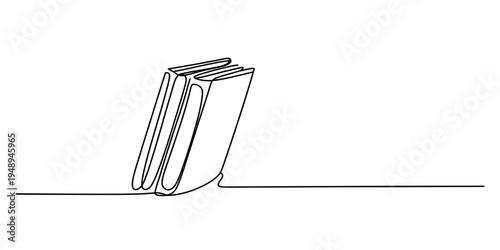 line drawing of two books standing upright