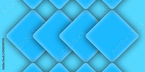 Abstract Geometric Design in Blue: An abstract composition, featuring interconnected, softly shaded diamond shapes, set against a calming blue backdrop, creating a sense of depth and modern elegance.