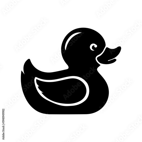 Minimalist Duck Vector Illustration Clipart.