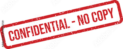 A vibrant red stamp explicitly declares CONFIDENTIAL NO COPY on a pristine white background