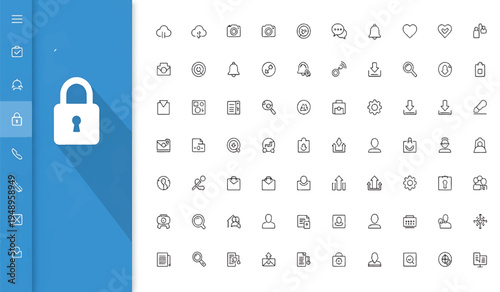 minimal vector illustration of user interface icons