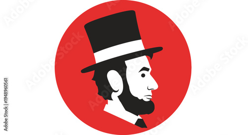 Illustration of Abraham Lincoln head.