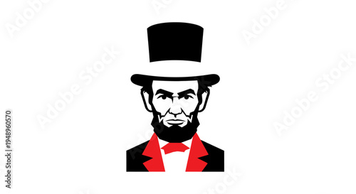 Illustration of Abraham Lincoln Portrait.