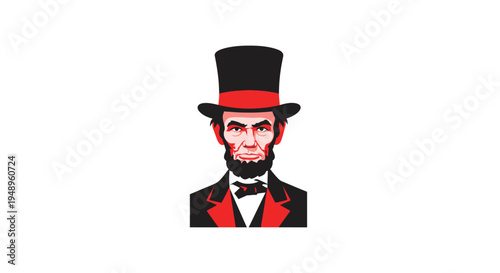 Illustration of Abraham Lincoln Portrait.