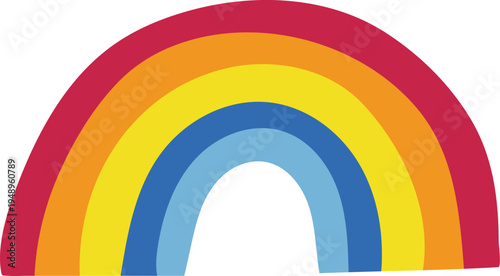 Colorful rainbow graphic with vibrant multicolored arcs