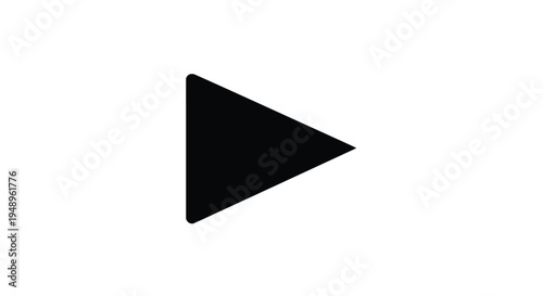 A black triangular play button symbol on a plain background